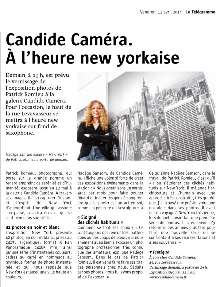 Candide camera - Vernissage New York - Patrick Romieu