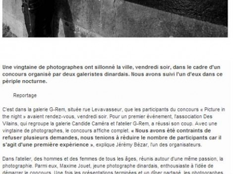 Article journal Ouest-France du 2 novembre 2013